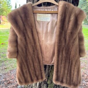 Mink Fur Scarf Stole Shall Scarf Wrap